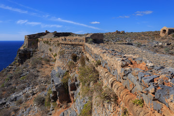 Fototapeta na wymiar Sea view from the fortress on the island Gramvousa