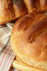 Freshly baked bread.