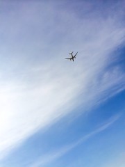 Airplane Flying Overhead Abstract