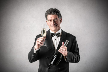 drinking businessman