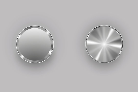 metal buttons gray