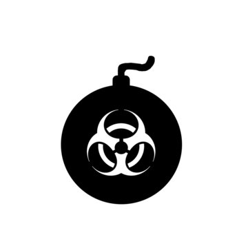 Symbole Danger biologique dans une bombe