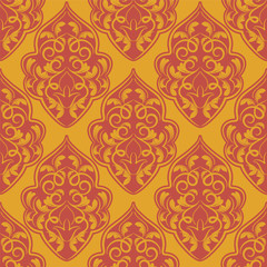 vector seamless backdrop. damask pattern. flower wallpaper