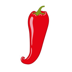 Red chilli peppers on white background