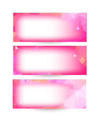 Pink abstract vector banners