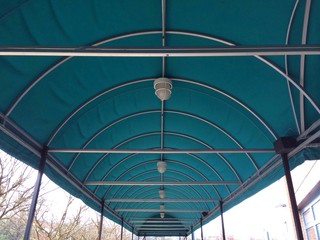 Awning over a walkway