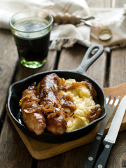 Mashed potato and sausage