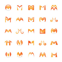 Unusual Letters Set - Isolated On White Background