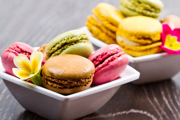 Tasty colorful macaroon