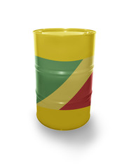 Barrel with Republic of the Congo flag