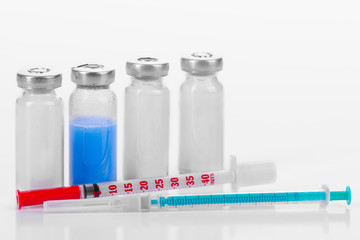  vials and syringes