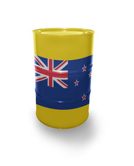 Barrel with New Zealand flag