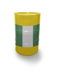 Barrel with Nigerian flag