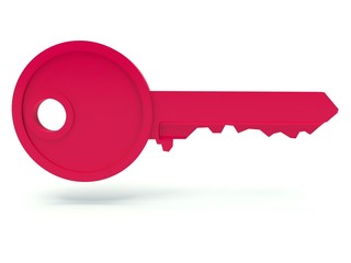 Red key. 3d Render