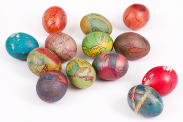 multicolored Easter eggs
