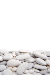 white pebble stone frame border background