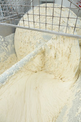 Dough kneading on a factory