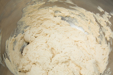 Dough kneading on a factory