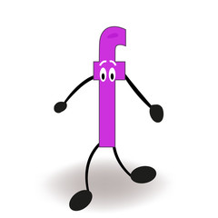 Funny F letter vector