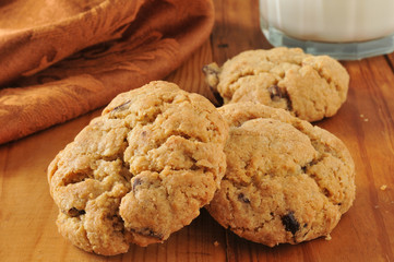 Dark cherry chocolate chip cookies