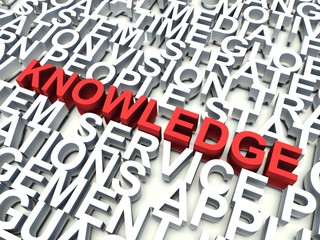 Word Knowledge in red. Keyword concept.