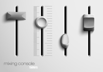 mixing console faders