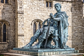 Constantine the Great sculpture close to York Mister