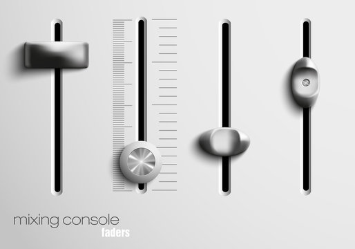 mixing console faders