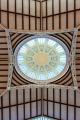 Valencia Mercado Central market dome indoor detail Spain