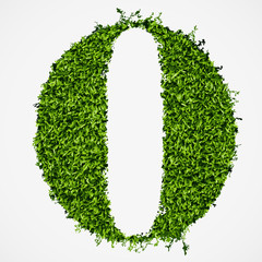 Number 0  grass texture