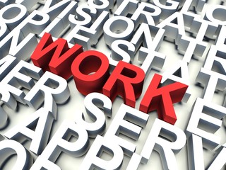 Word Work. Keyword concept.