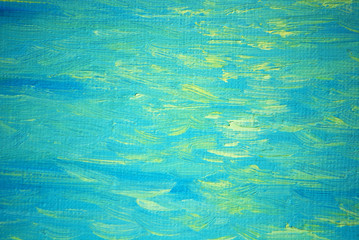solar patches of light on a sea wave, painting by oil on canvas