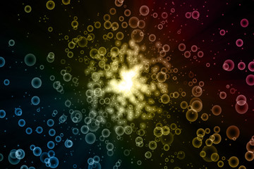 futuristic background design with bubbles and lights