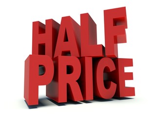 Advertising words Great deal in red. 3d render