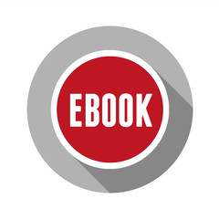 Ebook icon button red