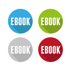 Ebook icon button set