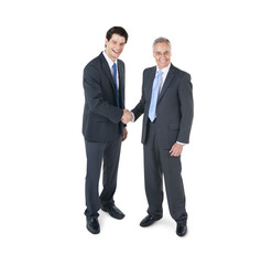 Cheerful Businessmen Shaking Hands