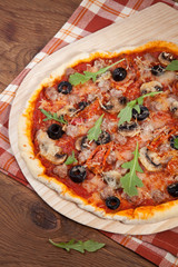 Home Made Pizza - Sun Dried Tomatoes and Meat