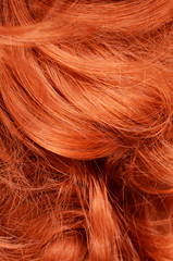 Naklejka premium Beautiful red hair as a background