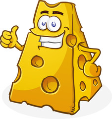 Cheese Cartoon Character Thumbs Up