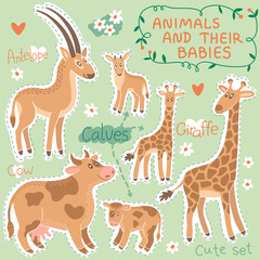 Baby and Mommy Animal Set