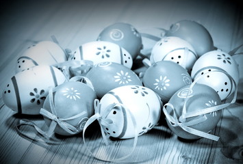 Easter eggs. Photo in retro style