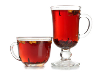 Two cup with tea