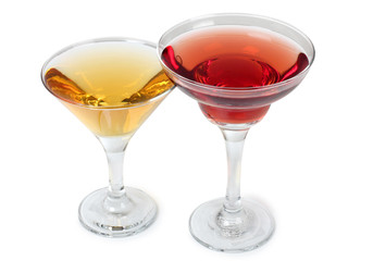 Yellow and red martini