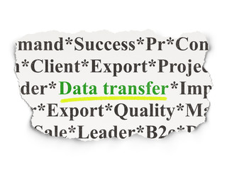 Data concept: Data Transfer on Paper background