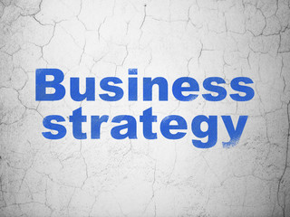 Business concept: Business Strategy on wall background