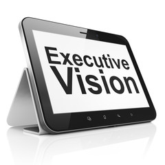 Finance concept: Executive Vision on tablet pc computer