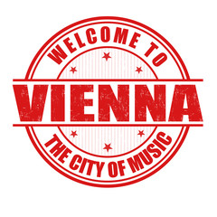 Welcome to Vienna stamp