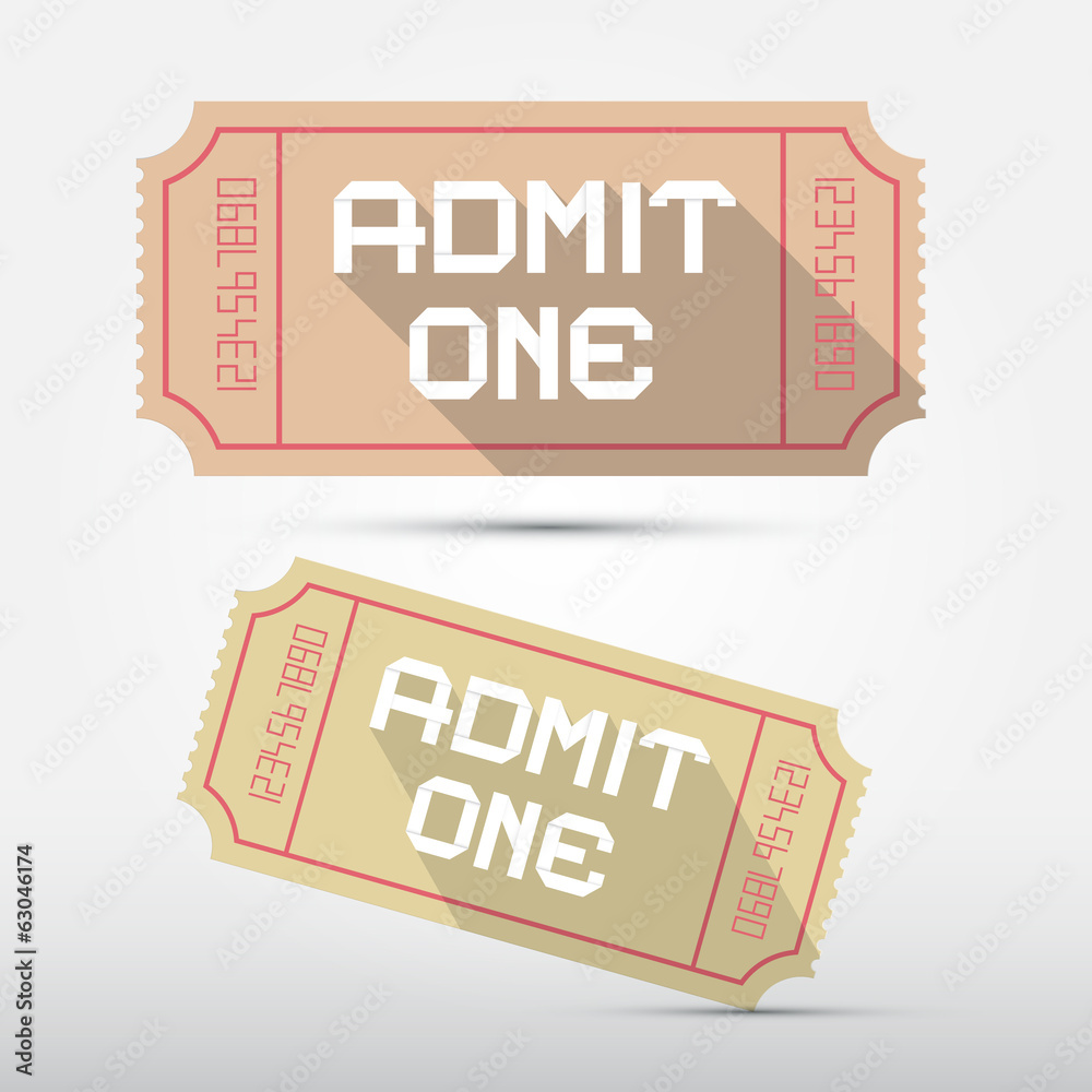 Poster vector admit one ticket illustration