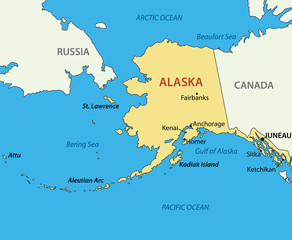 Alaska - vector map